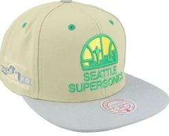 Seattle Supersonics Classic Canvas Tan Snapback - Mitchell & Ness