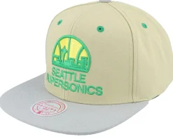 Seattle Supersonics Classic Canvas Tan Snapback - Mitchell & Ness
