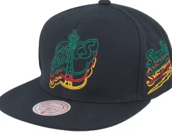 Seattle Supersonics Drop It Hwc Black Snapback - Mitchell & Ness