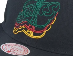 Seattle Supersonics Drop It Hwc Black Snapback - Mitchell & Ness