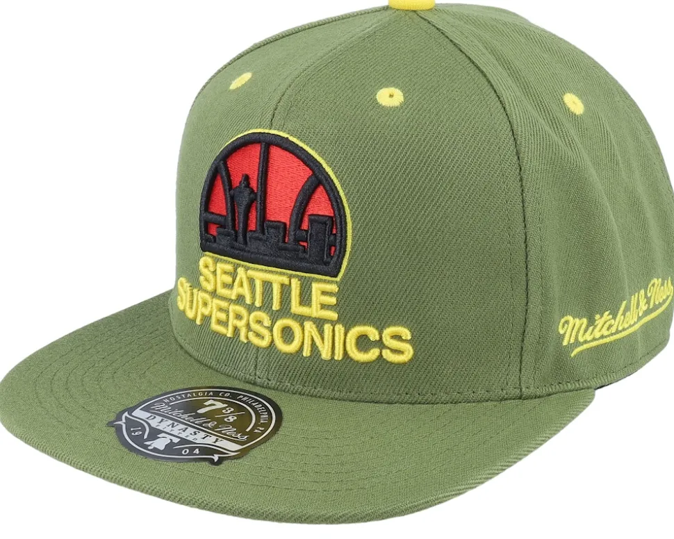 Seattle Supersonics Dusty Olive Fitted - Mitchell & Ness