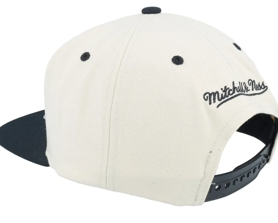 Seattle Supersonics Evergreen Cream Black Hwc Off White/Black Snapback - Mitchell & Ness