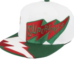 Seattle Supersonics Fast Times Hwc White Snapback - Mitchell & Ness