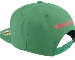 Seattle Supersonics Front Face Green Snapback - Mitchell & Ness