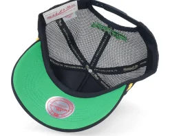 Seattle Supersonics Gold Leaf Hwc Black Trucker - Mitchell & Ness