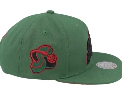 Seattle Supersonics Logo Eclipse Green Snapback - Mitchell & Ness