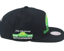 Seattle Supersonics Neon Tropical Hwc Black Snapback - Mitchell & Ness