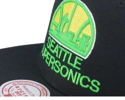 Seattle Supersonics Neon Tropical Hwc Black Snapback - Mitchell & Ness