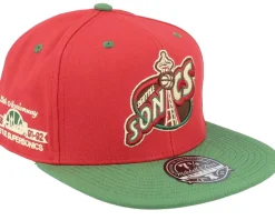 Seattle Supersonics Nightmare Red/Green Fitted - Mitchell & Ness