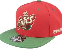 Seattle Supersonics Nightmare Red/Green Fitted - Mitchell & Ness