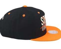 Seattle Supersonics Shattered Black/Orange Snapback - Mitchell & Ness