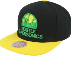 Seattle Supersonics Side Core 2.0 Hwc Black/Gold Snapback - Mitchell & Ness