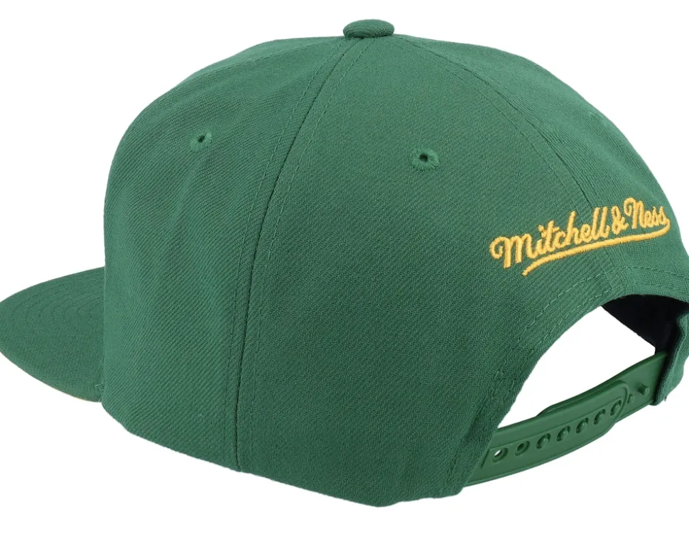 Seattle Supersonics Team Tagged Green Snapback - Mitchell & Ness