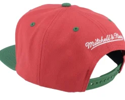 Seattle Supersonics Transcript Red/Green Snapback - Mitchell & Ness