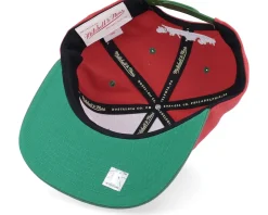 Seattle Supersonics Transcript Red/Green Snapback - Mitchell & Ness