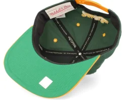 Seattle Supersonics Varsity Letter Green/Yellow Snapback - Mitchell & Ness