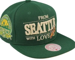Seattle Supersonics With Love Hwc Green Snapback - Mitchell & Ness