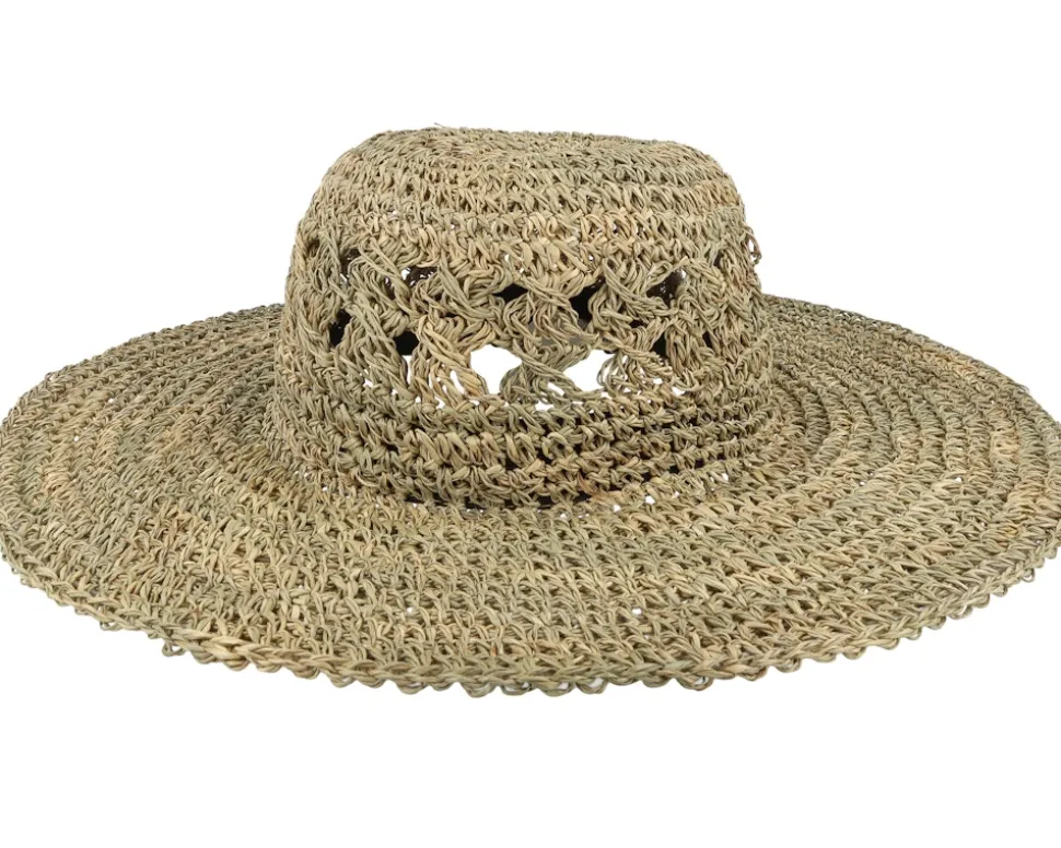 Seegras Häkelflapper Sun Straw Hat - Seeberger