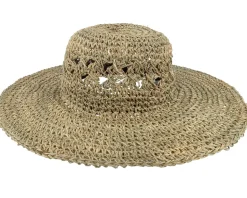 Seegras Häkelflapper Sun Straw Hat - Seeberger