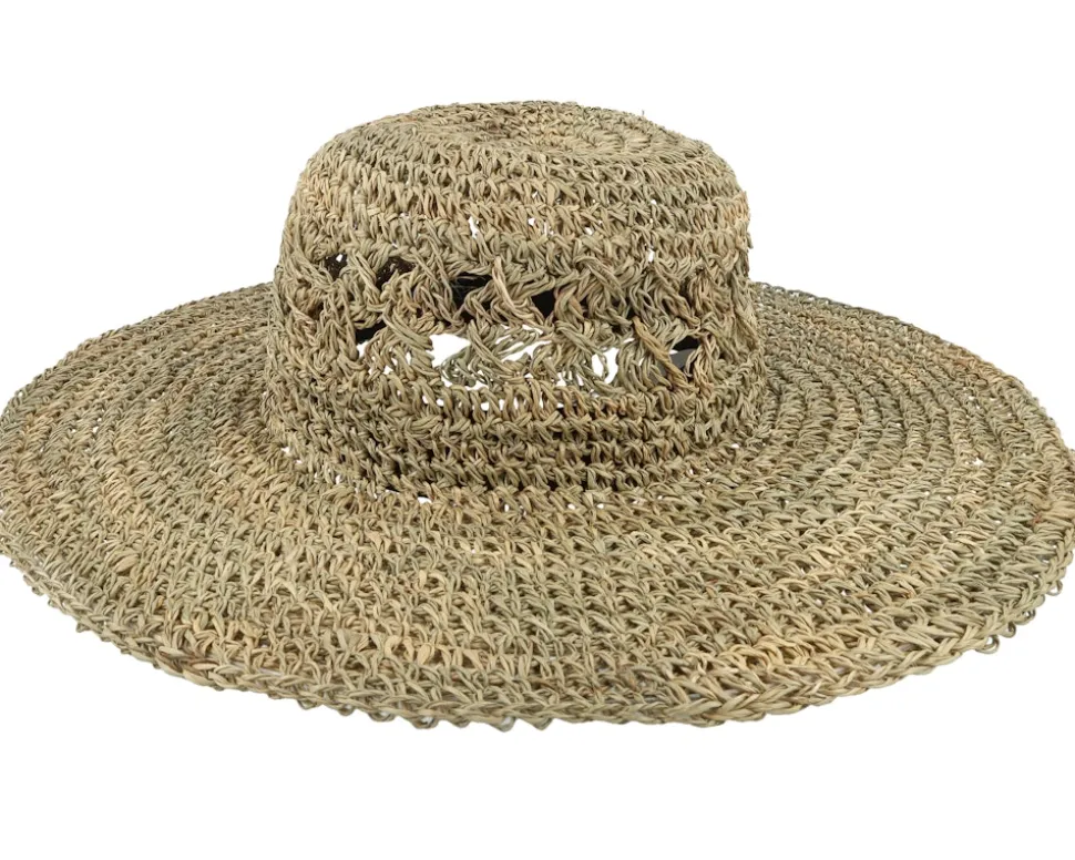 Seegras Häkelflapper Sun Straw Hat - Seeberger