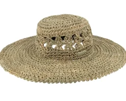 Seegras Häkelflapper Sun Straw Hat - Seeberger