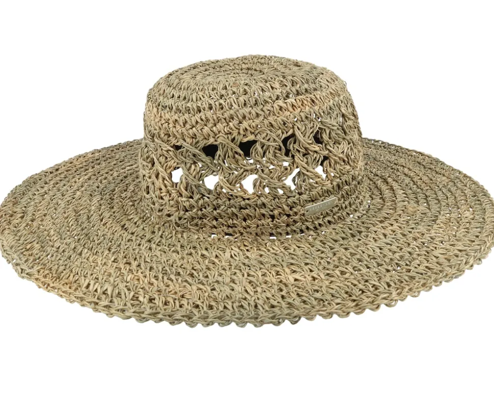 Seegras Häkelflapper Sun Straw Hat - Seeberger