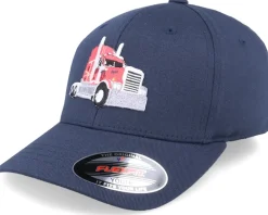 Semi Truck Navy Blue Flexfit - Kiddo Cap