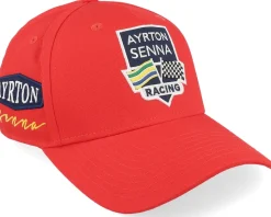 Senna Legacy Patchwork Cap Red A-Frame Adjustable - Ayrton Senna