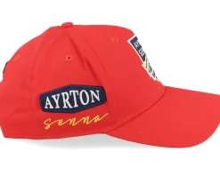 Senna Legacy Patchwork Cap Red A-Frame Adjustable - Ayrton Senna
