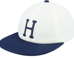 Set Classic H 6 Panel Hat Linen/Navy Strapback - HUF
