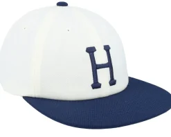 Set Classic H 6 Panel Hat Linen/Navy Strapback - HUF