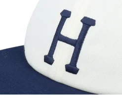 Set Classic H 6 Panel Hat Linen/Navy Strapback - HUF