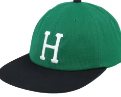 Set Classic H 6 Panel Hat Linen/Navy Strapback - HUF