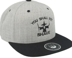 Shall Not Shave Grey/Black Snapback - Bearded Man