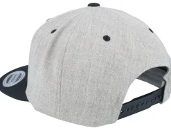 Shark Big Patch Heather Grey/Black Snapback - Calza Pennello
