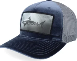 Shark Big Patch Velvet Grey Trucker - Calza Pennello