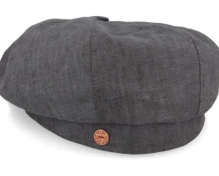 Shelby Linen Brown Flat Cap - Mayser