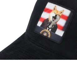 Shiba Inu For President Cord Black Trucker - Iconic