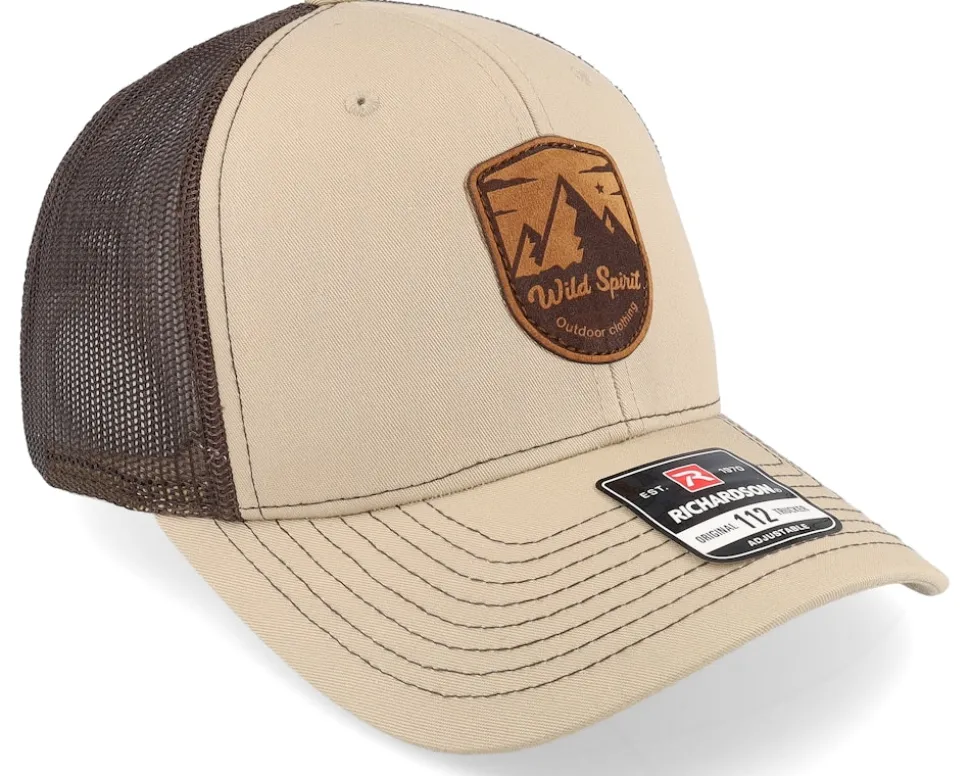 Shield Peak 112 Split Khaki/Coffee Trucker - Wild Spirit