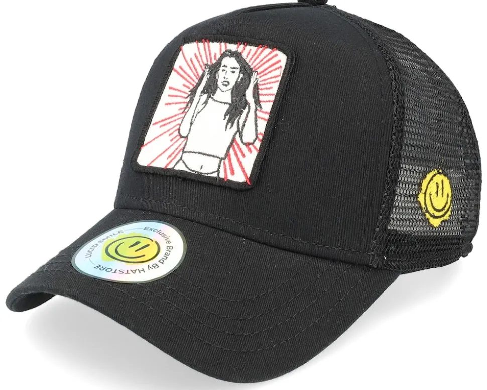 Shine Girl Patch Black Trucker - Lucid Smile