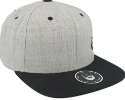 Side Logo Grey/Black Snapback - Bearded Man
