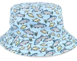 2sided Light Blue Fish Print Bucket - Stetson