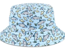 2sided Light Blue Fish Print Bucket - Stetson