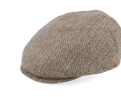 Sidney Plus Amaro Beige Flat Cap - Mayser