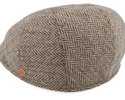 Sidney Plus Amaro Beige Flat Cap - Mayser