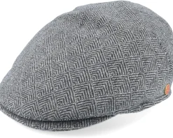 Sidney Plus Premium Grey Earflap Flatcap - Mayser