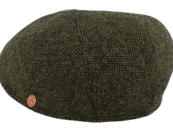 Sidney Tweed Green Flat Cap - Mayser