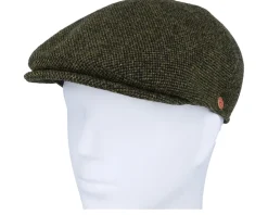 Sidney Tweed Green Flat Cap - Mayser