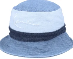 Signature Block Denim Hat Blue Bucket - Karl Kani