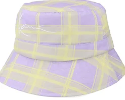 Signature Reversible Check Purple/Yellow/Sand Bucket - Karl Kani